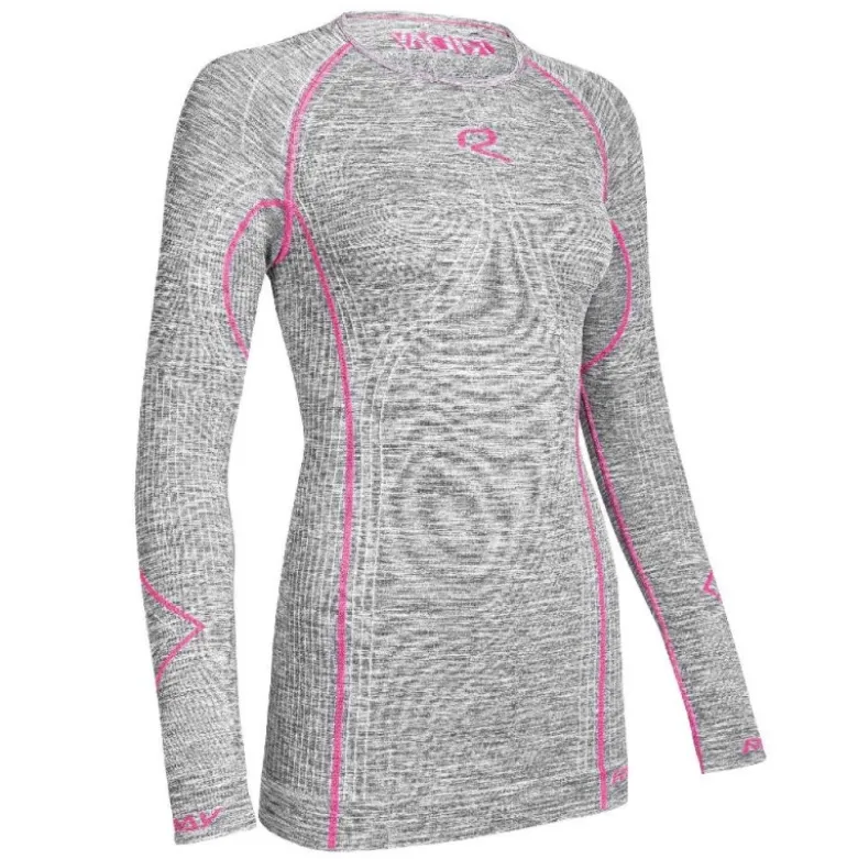 Maglia Donna Intima Tecnica Riday Manica Lunga Light Grigio Rosa