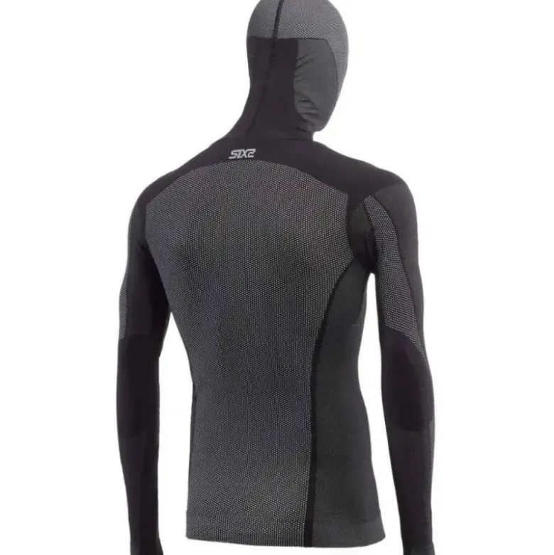 Maglia Intima Con Capuccio 4 Stagioni Sixs Ts2 DB Black Carbon