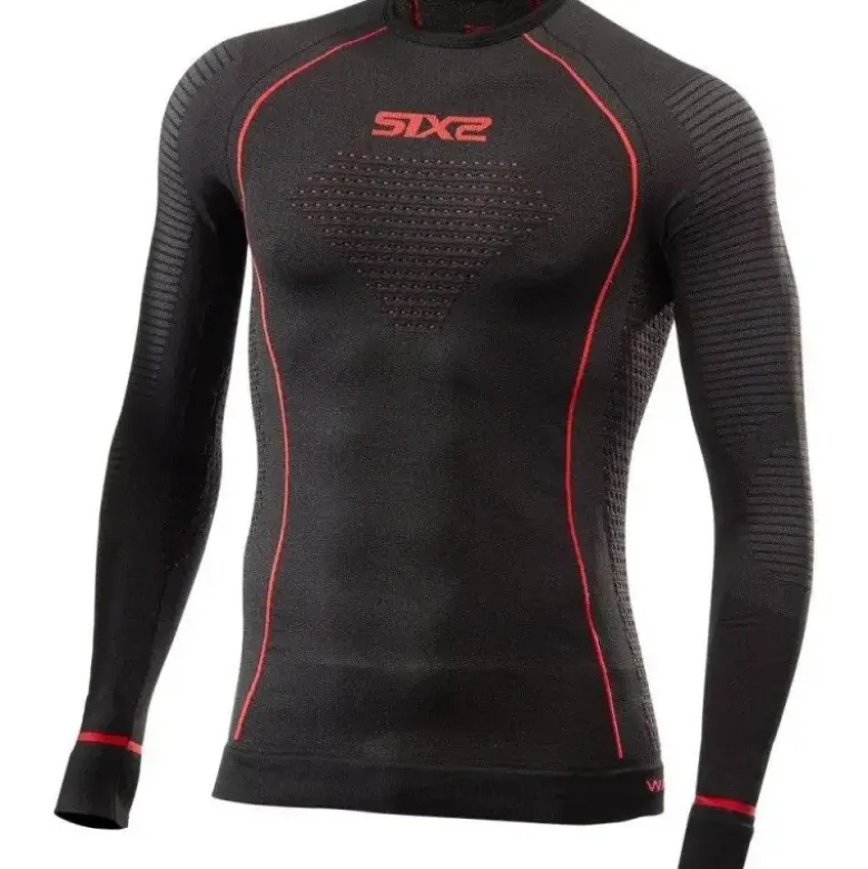 Maglia Intima Tecnica Termica Sixs TS2W-CU Nero Rosso
