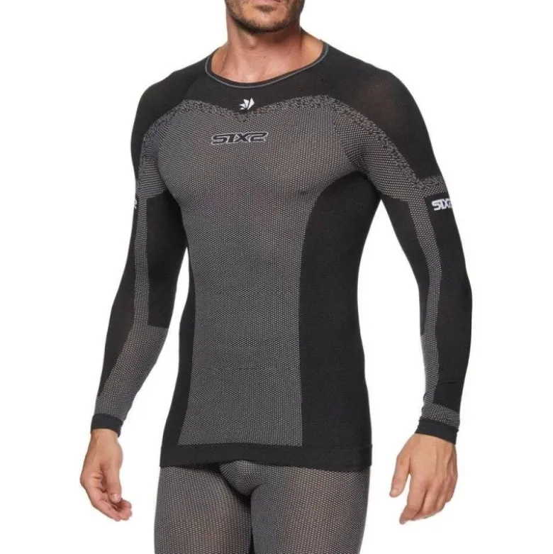 Maglia Intima Tecnica Termica Unisex Sixs TS2L-BT Breezy Touch Nero Carbon