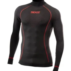 Maglia Tecnica Termica Lupetto Unisex Sixs TS3W-CU Nero Rosso