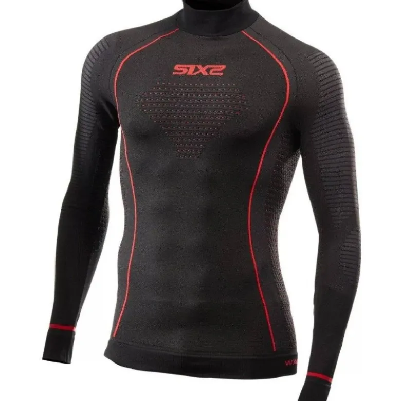 Maglia Tecnica Termica Lupetto Unisex Sixs TS3W-CU Nero Rosso