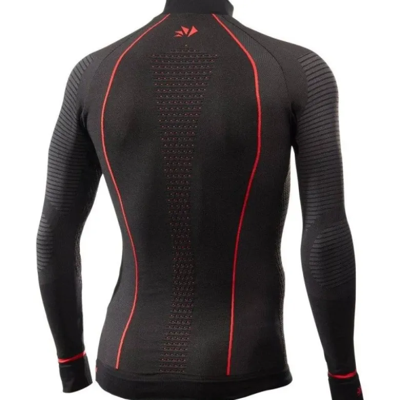 Maglia Tecnica Termica Lupetto Unisex Sixs TS3W-CU Nero Rosso