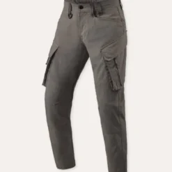 Pantalone In Tessuto Cargo Revit Tristan Tapered Nero Oliva Accorciato L32