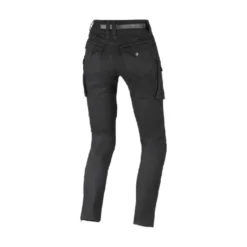 Pantaloni Donna In Tessuto e Jeans Macna Duplan Easy Fit Nero Accorciato