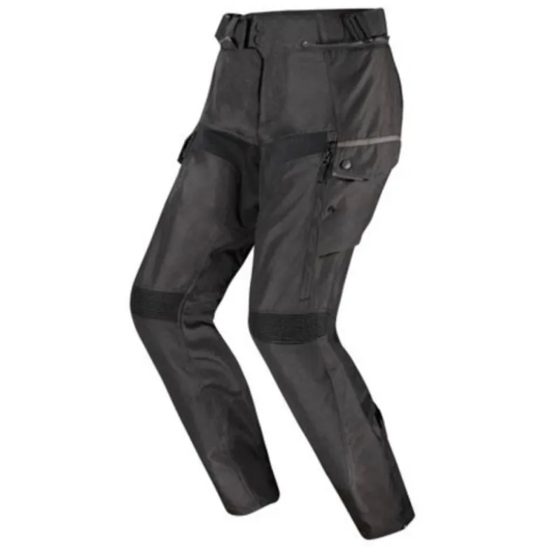 Pantaloni Donna in Tessuto Ls2 Travel Nero Grigio Accorciato