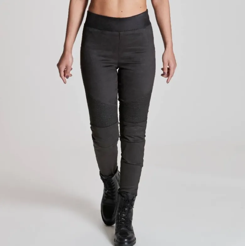 Pantaloni Donna in Tessuto Spidi Moto Leggings Nero