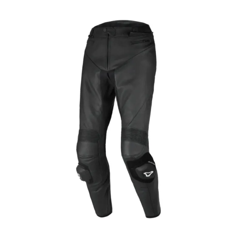 Pantaloni In Pelle Macna Ovito Nero Accorciato