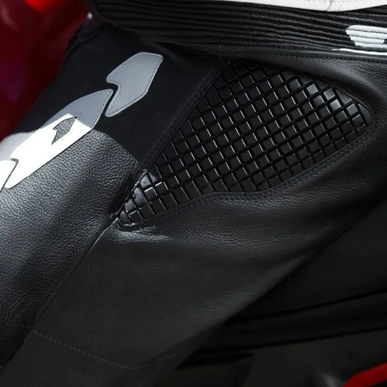 Pantaloni in Pelle Spidi Rr Pro Warrior Nero/Bianco