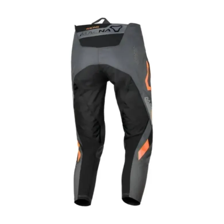 Pantaloni In Pelle Unisex Fuoristrada Macna Chameleon-1 Grigio Arancio