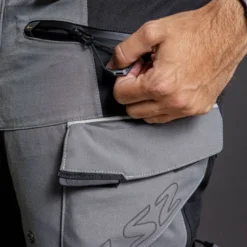 Pantaloni In Tessuto Ls2 Apollo Nero Grigio Scuro