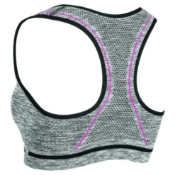 Reggiseno Donna Tecnico Riday Ultra Traspirante e Antiodore Grigio Melange Rosa