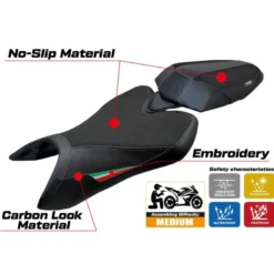 Rivestimento sella compatibile - Aprilia Tuono 457 2025 - mod Vignesh Ultragrip