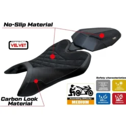 Rivestimento sella compatibile - Aprilia Tuono 457 2025 - mod Vignesh Velvet Special Edition