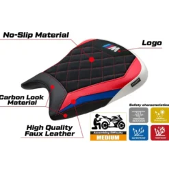 Rivestimento sella compatibile - BMW M 1000 RR 2023-2025 - mod Melk Velvet
