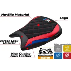 Rivestimento sella compatibile - BMW M 1000 RR 2023-2025 - mod Melk Velvet
