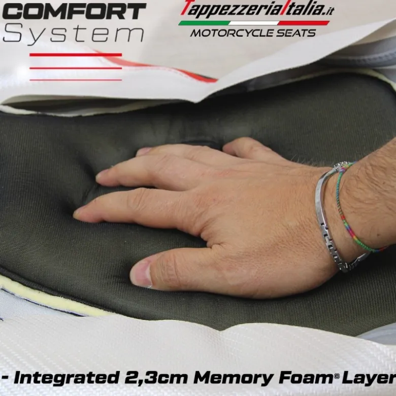 Rivestimento sella compatibile - BMW M 1000 RR 2023-2025 - mod Melk Velvet Comfort System