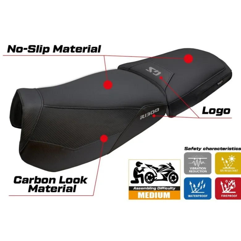 Rivestimento sella compatibile - BMW R 1300 GS Adventure Trophy 2024-2025 - mod Bear
