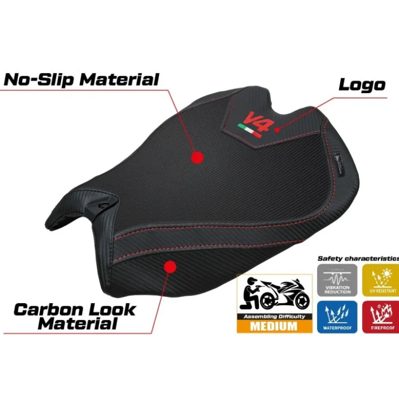 Rivestimento sella compatibile - Ducati Panigale V4 2025 - mod Argenta