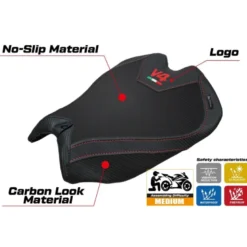 Rivestimento sella compatibile - Ducati Panigale V4 2025 - mod Argenta
