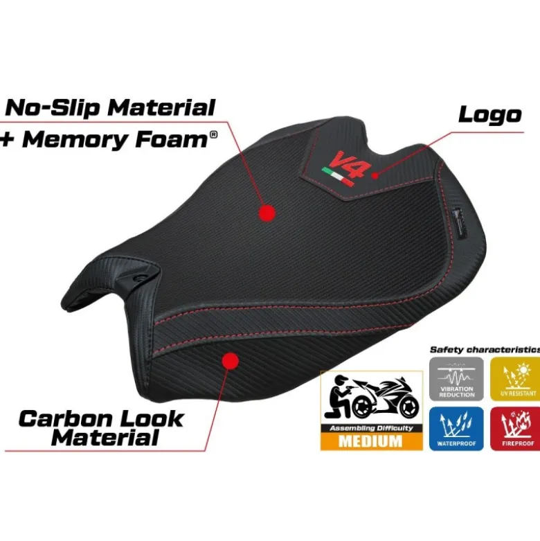 Rivestimento sella compatibile - Ducati Panigale V4 2025 - mod Argenta Comfort System