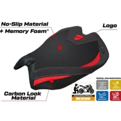 Rivestimento sella compatibile - Ducati Panigale V4 2025 - mod Argenta Comfort System