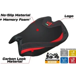 Rivestimento sella compatibile - Ducati Panigale V4 2025 - mod Argenta Comfort System