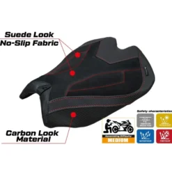 Rivestimento sella compatibile - Ducati Panigale V4 2025 - mod Argenta Velvet