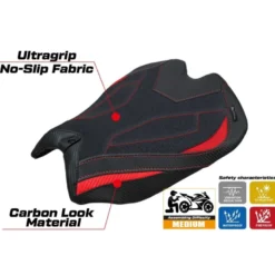 Rivestimento sella compatibile - Ducati Panigale V4 2025 - mod Argenta High Ultragrip