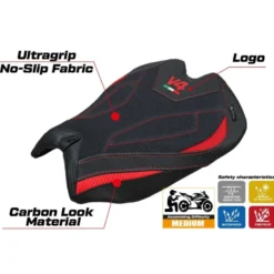 Rivestimento sella compatibile - Ducati Panigale V4 2025 - mod Argenta High Ultragrip