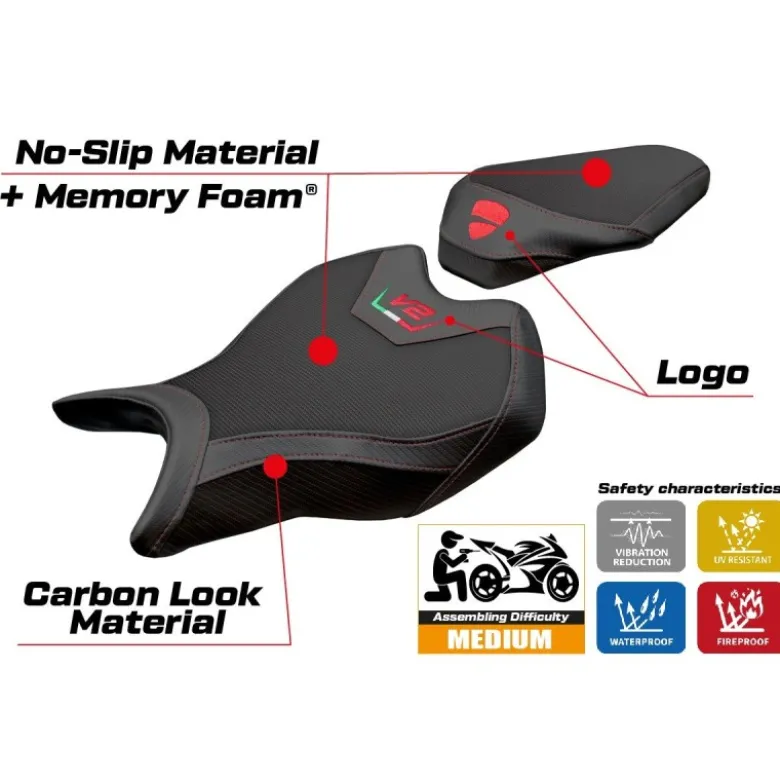 Rivestimento sella compatibile - Ducati Panigale V2 2025 - mod Asia Comfort System