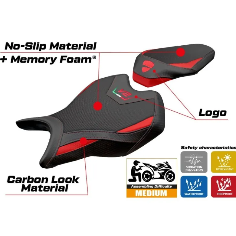 Rivestimento sella compatibile - Ducati Panigale V2 2025 - mod Asia Comfort System