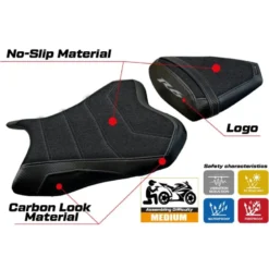 Rivestimento sella compatibile Yamaha R6 (06-07) modello Aichi Ultragrip