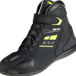 Scarpe Moto Ls2 Garra WP Nero H-V Giallo