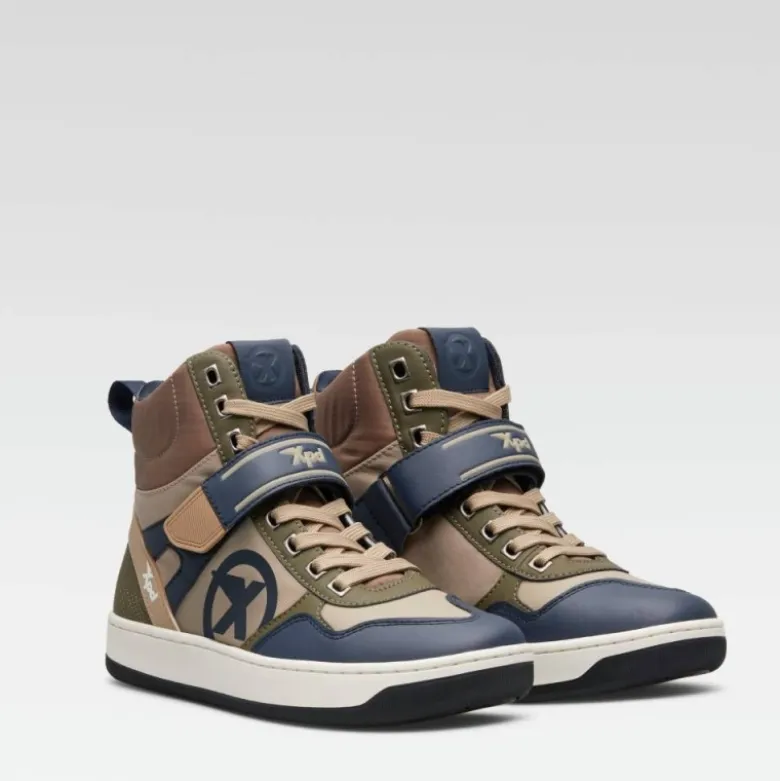 Scarpe Moto XPD Moto Pro Verde Scuro Beige