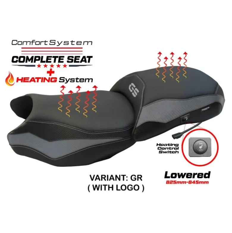 Sella completa compatibile - BMW R 1250 GS 2019-2023 - mod Paphos Heating Complete Comfort Seat - Ribassata