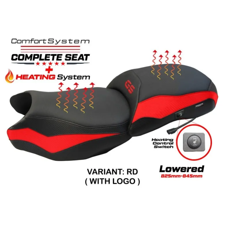 Sella completa compatibile - BMW R 1250 GS 2019-2023 - mod Paphos Heating Complete Comfort Seat - Ribassata