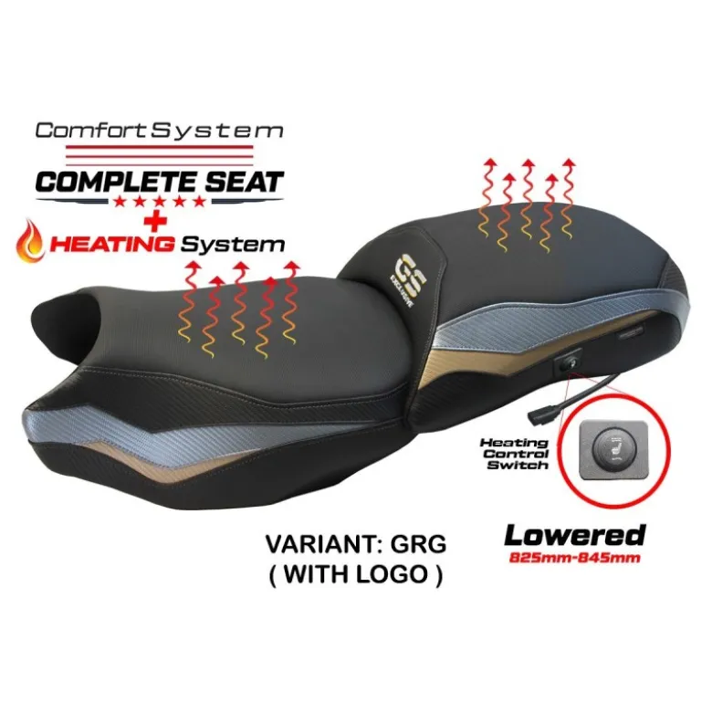 Sella completa compatibile - BMW R 1250 GS 2019-2023 - mod Paphos Heating Complete Comfort Seat - Ribassata