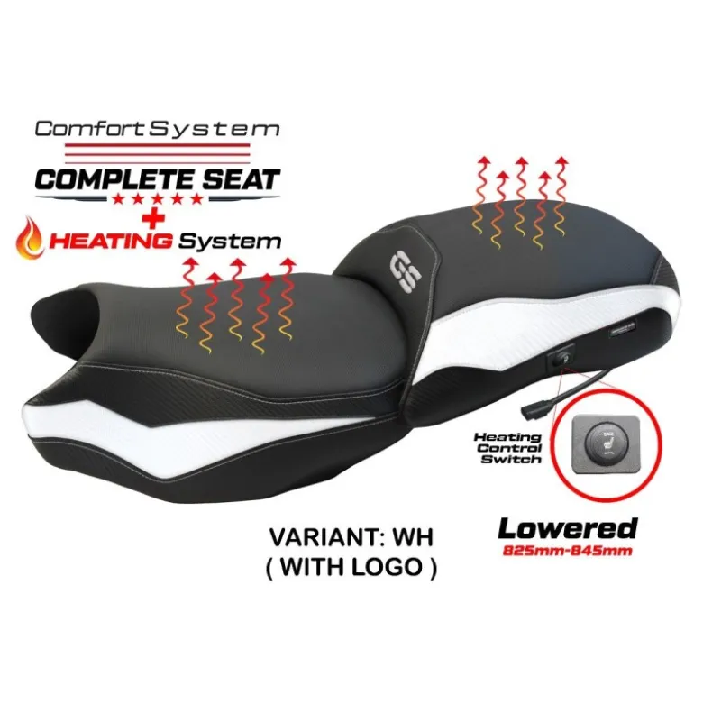 Sella completa compatibile - BMW R 1250 GS 2019-2023 - mod Paphos Heating Complete Comfort Seat - Ribassata