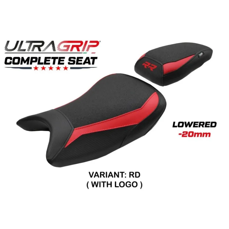 Sella completa compatibile - BMW S 1000 RR 2019-2025 - mod Varel Ultragrip - Ribassata