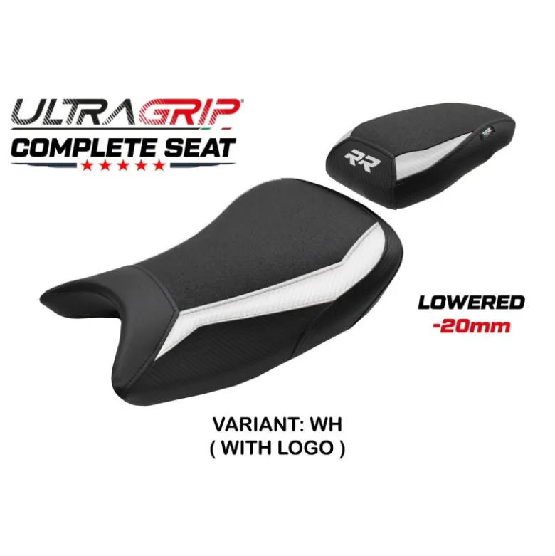 Sella completa compatibile - BMW S 1000 RR 2019-2025 - mod Varel Ultragrip - Ribassata