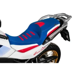 Sella Isotta Isotta Per Honda Transalp Xl750 2023 Blu E Bianco Con Dettagli Rossi E Neri