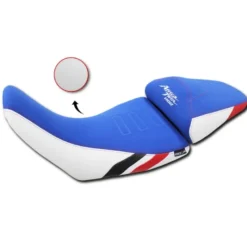 Sella Posteriore Comfort Per Africa Twin Crf 2020-2024 Blu E Bianca Con Dettagli Rossi E Neri
