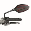 Specchietto Chaft Omologato Reversibile Peaky Nero Rosso IN1035