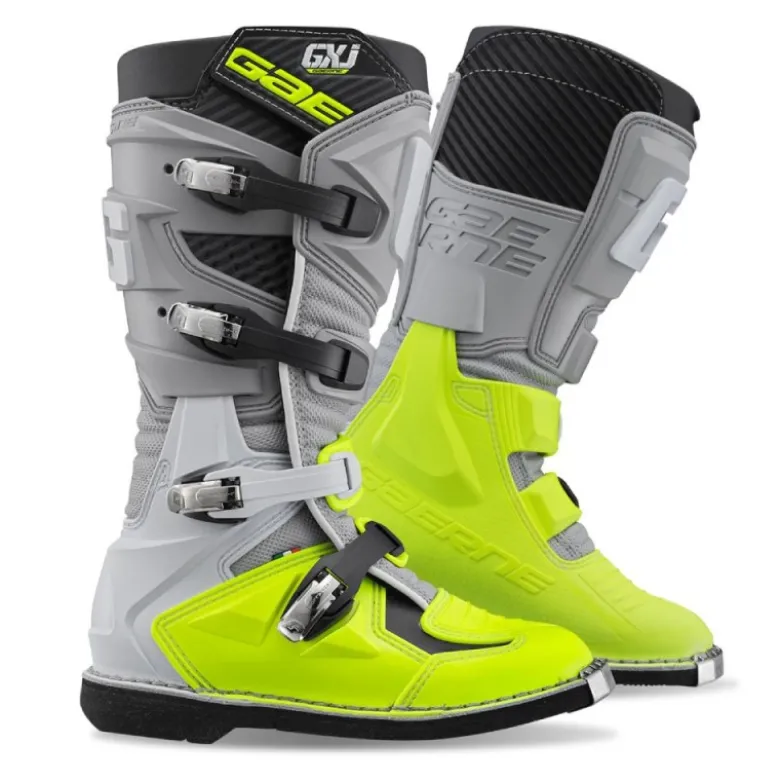 Stivali Moto Bambino Gaerne GXJ Grigio Giallo Fluo