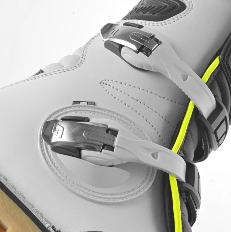 Stivali Moto Gaerne Balance Pro Tech Bianco Nero Giallo Fluo