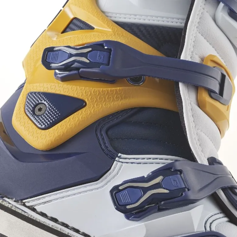 Stivali Moto Gaerne SG22 Squadron Grigio Blu Giallo
