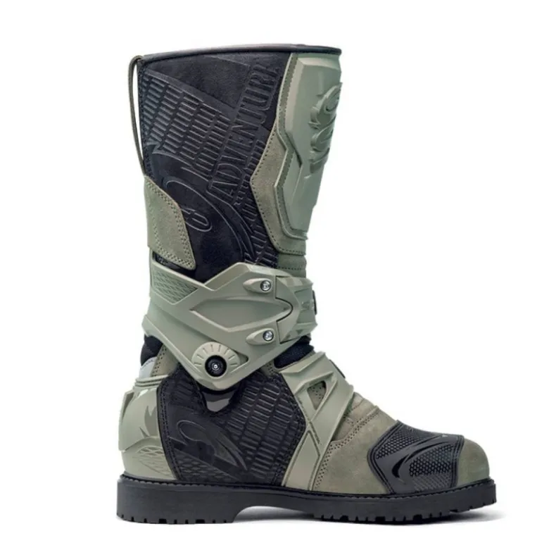 Stivali Moto Touring Sidi Adventure 2 Gore-Tex Verde Militare