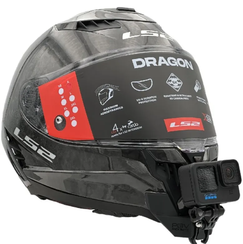 Supporto Action Cam Pov Mounts per Casco LS2 FF807 DRAGON / DRAGON CARBON