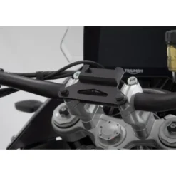 Supporto navigatore per manubrio Nero. Modelli Honda / Suzuki / Triumph.